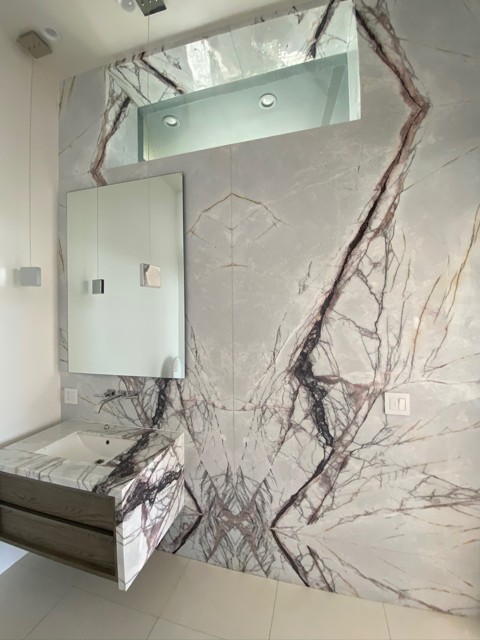 Marble bathroom completed by RMK Builders